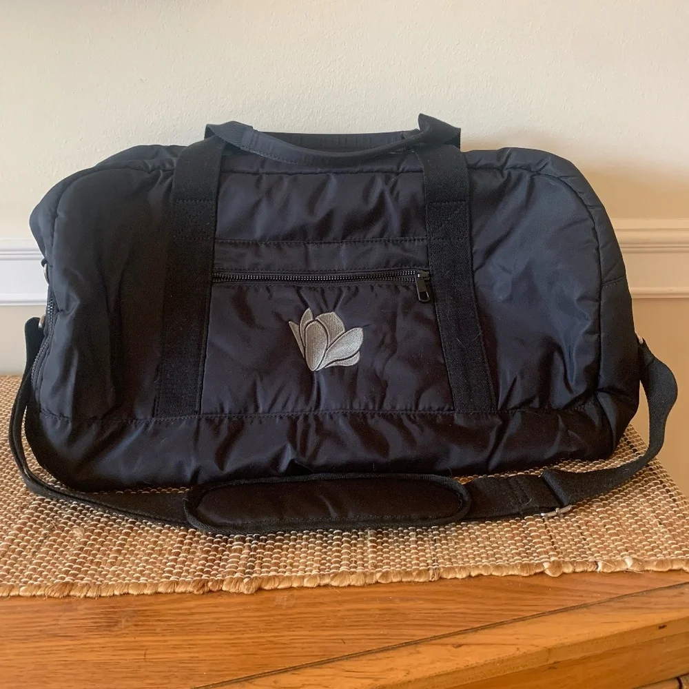 State FRANKLIN WEEKENDER Gym Nylon Bag in Black Running Travel Lotus Flower